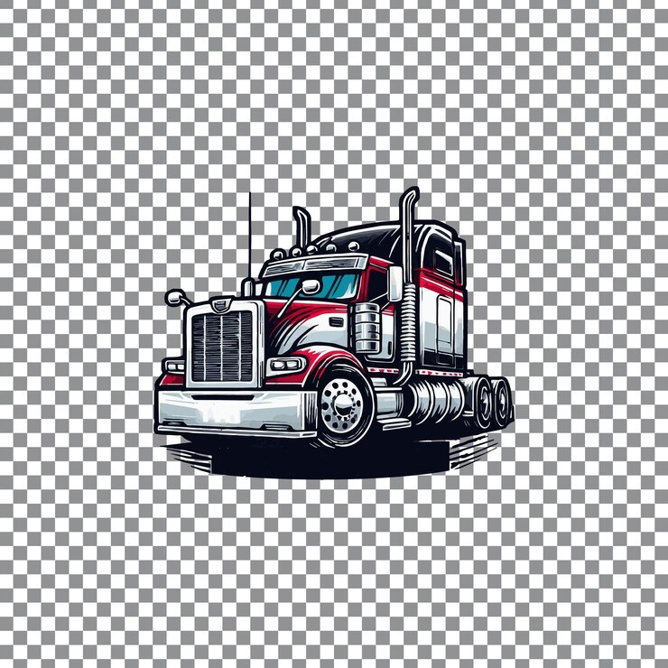 Peterbilt truck logo Trucking logo design isolated Ready made logo concept transparent background