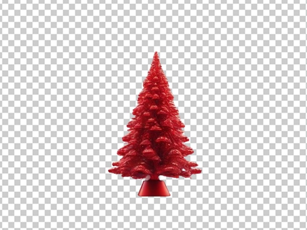 Petit Arbre De Noël Rouge Vibrant En 3d