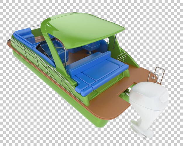 Petit Bateau Sur Fond Transparent Illustration De Rendu 3d