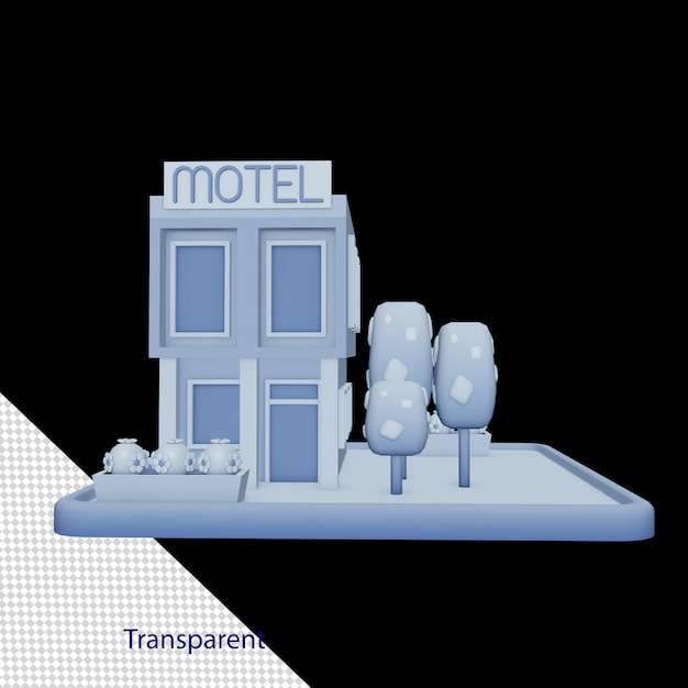 Un Petit Bâtiment Blanc Avec Le Mot Motel Dessus