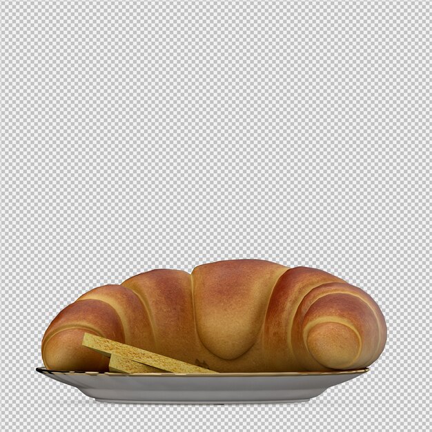 Petit Déjeuner Isométrique 3d Isolé