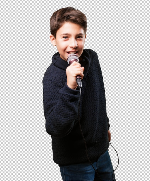 Petit garçon chante