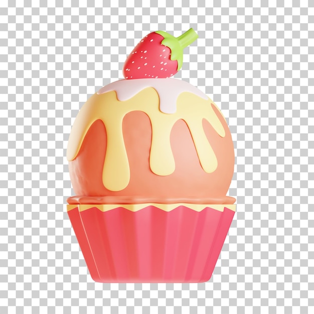 petit gâteau, 3d, illustration