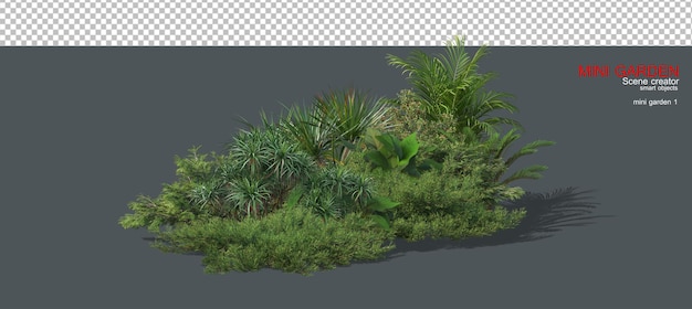 Un petit jardin agrémenté de nombreuses plantes.