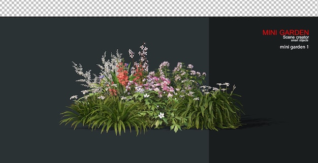 Un petit jardin avec beaucoup de fleurs et de plantes