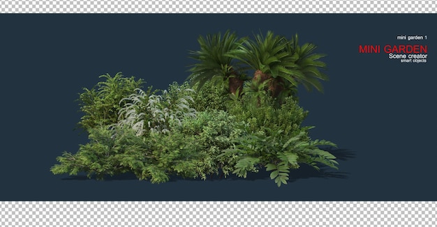 Un petit jardin avec de nombreuses plantes.