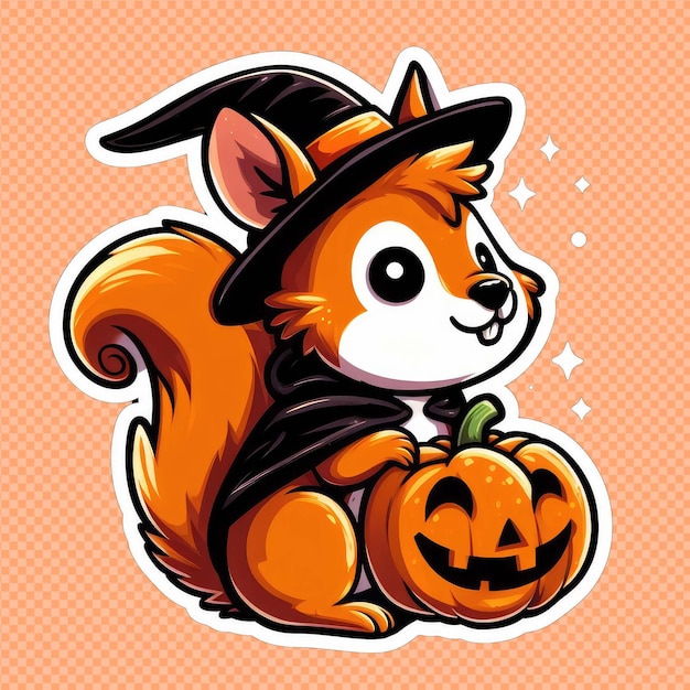 PSD petit participant d'halloween avec pumpkin joy