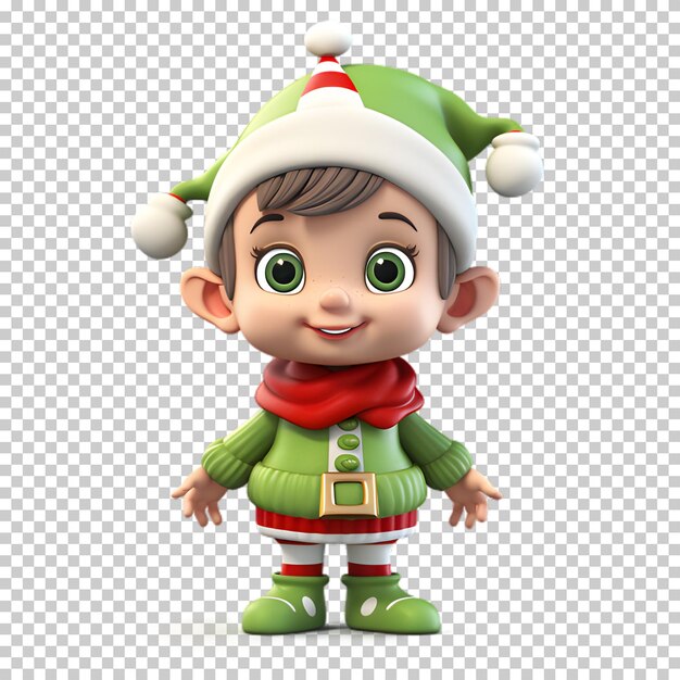 Petit Personnage De Noël Isolé Sur Un Fond Transparent