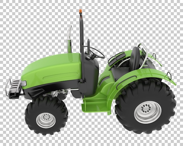 Petit Tracteur Sur Fond Transparent Illustration De Rendu 3d