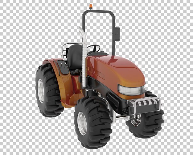 PSD petit tracteur sur fond transparent illustration de rendu 3d