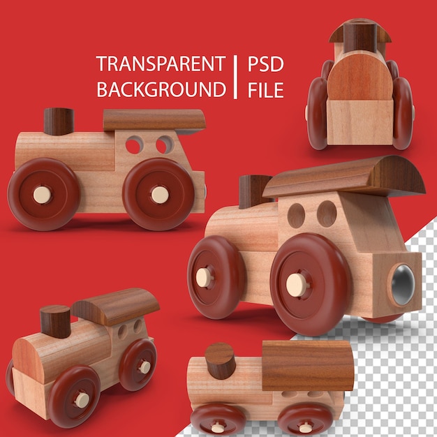 PSD petit train en bois png