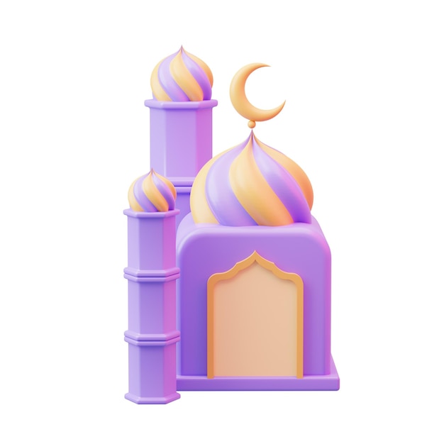 Petite Mosquée 3d Ramadan Moubarak