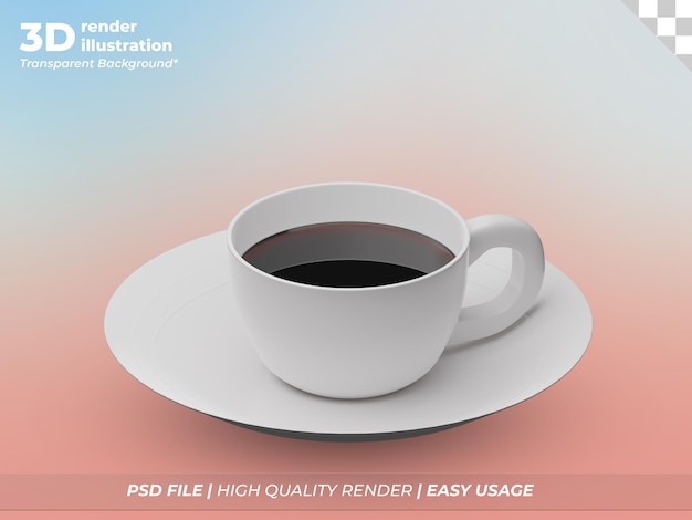 PSD petite tasse de café 3d