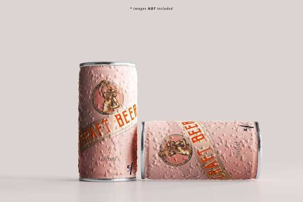 Petites canettes de bière avec effet de condensation