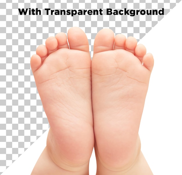 Les petits pieds de bébé PNG isolés sur un fond transparent