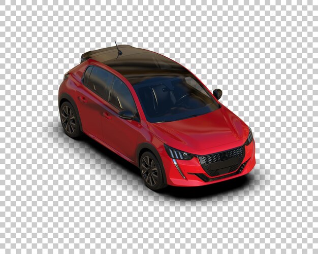 El Peugeot e-208 rojo es un coche eléctrico.