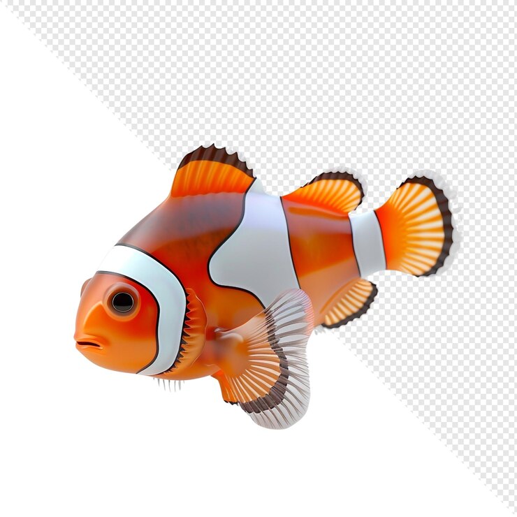 PSD pez payaso renderizado en 3d