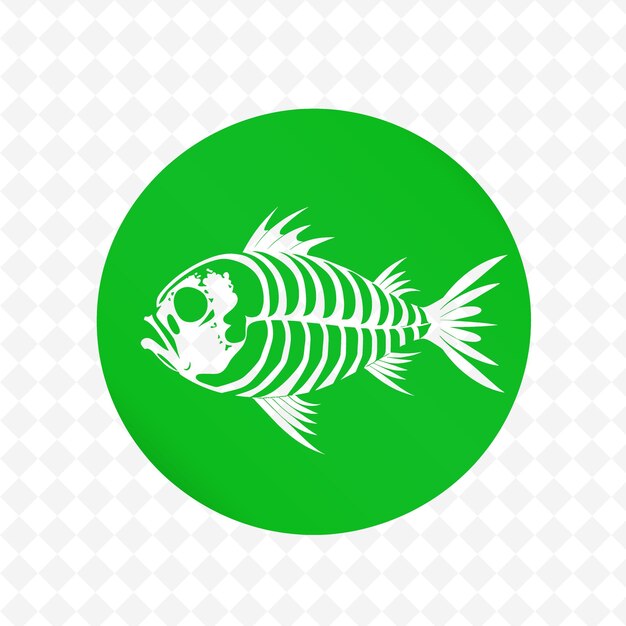 PSD un pez que tiene un círculo verde con un fondo blanco