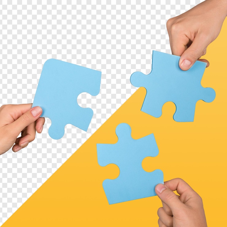 PSD pezzi del puzzle del lavoro di squadra