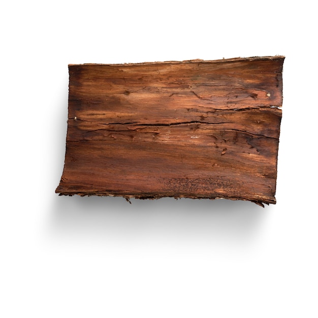 pezzo di legno marrone isolato da vicino 1