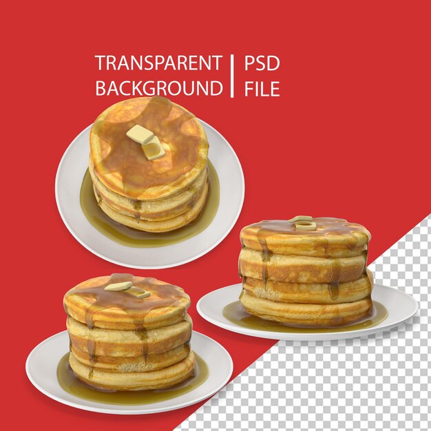 PSD pfannkuchen mit sirup und butter png