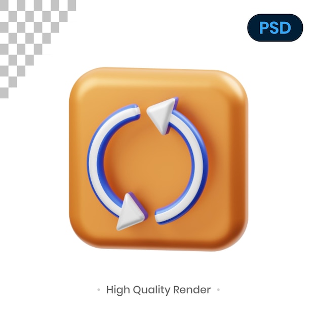 Pfeil 3D Render Illustration Premium Psd
