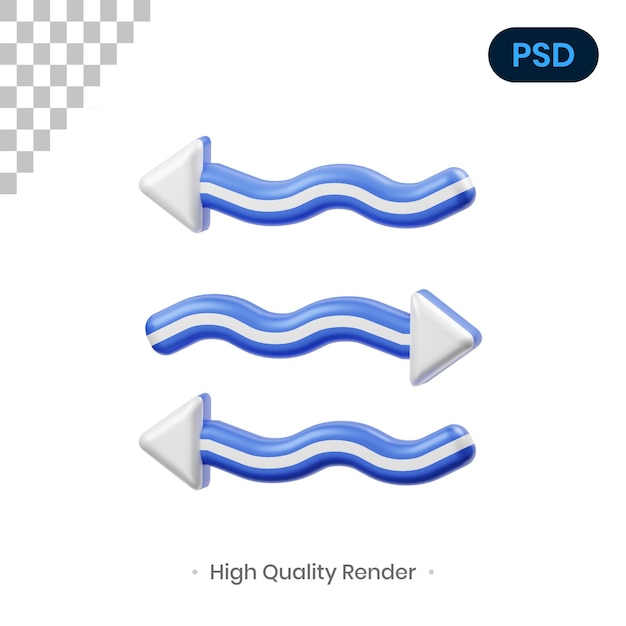 PSD pfeil 3d render illustration premium psd