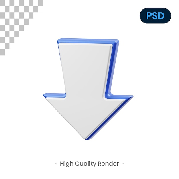 Pfeil 3D Render Illustration Premium Psd