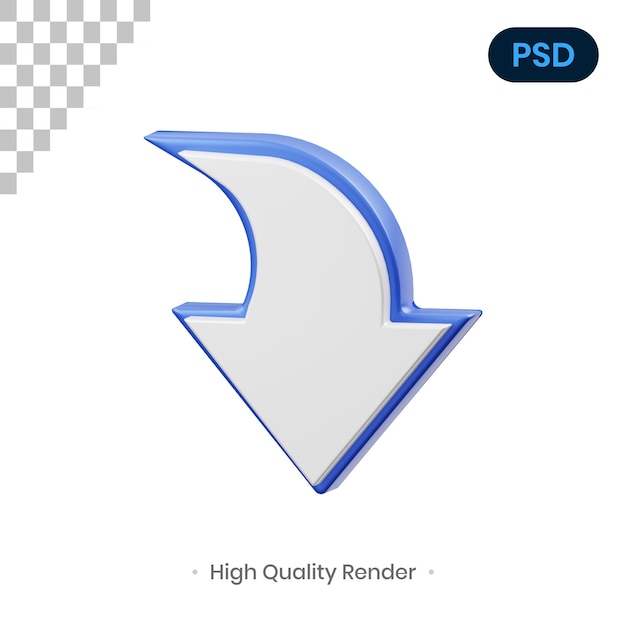 Pfeil 3D Render Illustration Premium Psd