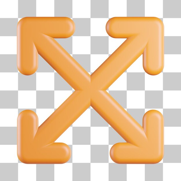 Pfeil 3D-Symbol maximieren