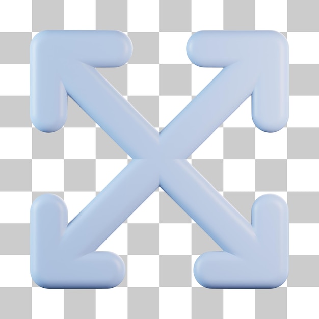 Pfeil 3D-Symbol maximieren