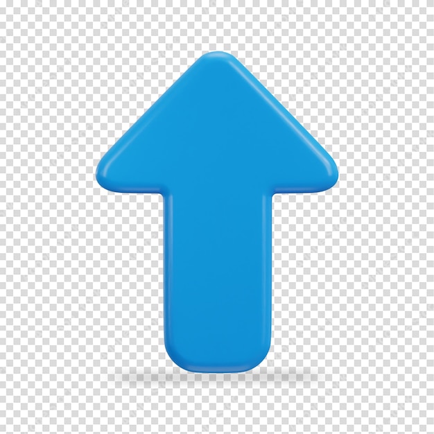 Pfeil nach oben Symbol 3D-Rendering-Vektor-Illustration