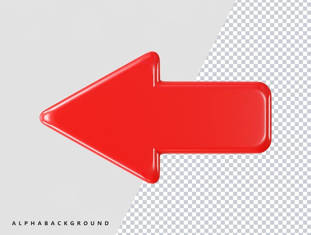 Pfeilsymbol 3D-Rendering Vektor Illustration transparentes Element