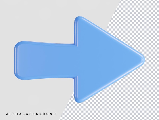 Pfeilsymbol 3D-Rendering-Vektorillustration