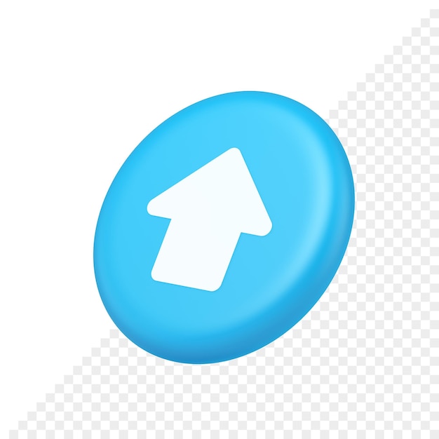 Pfeiltaste nach oben Richtungszeiger Cyberspace-Cursor isometrisches realistisches 3D-Symbol