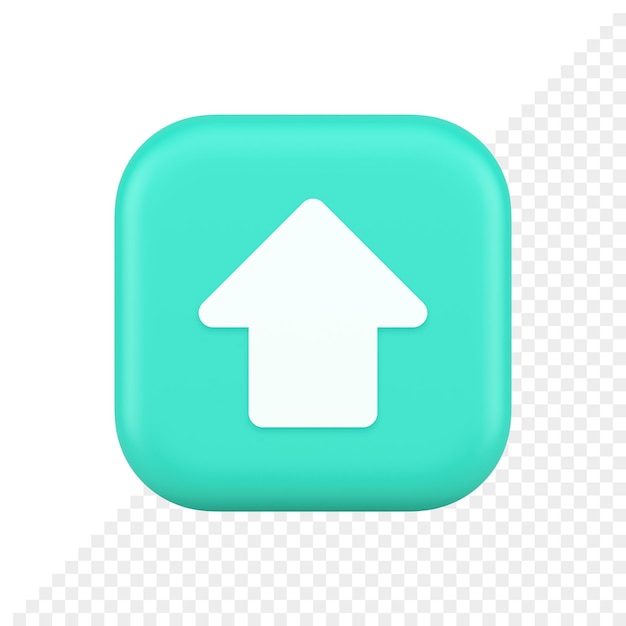 Pfeiltaste nach oben Richtungszeiger Cyberspace-Cursor realistisches 3D-Symbol