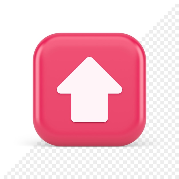 Pfeiltaste nach oben Richtungszeiger Cyberspace-Cursor realistisches 3D-Symbol