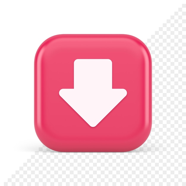 Pfeiltaste nach unten Tastaturnavigationszeiger Cyberspace Herunterladen von Web-App 3D-Symbol