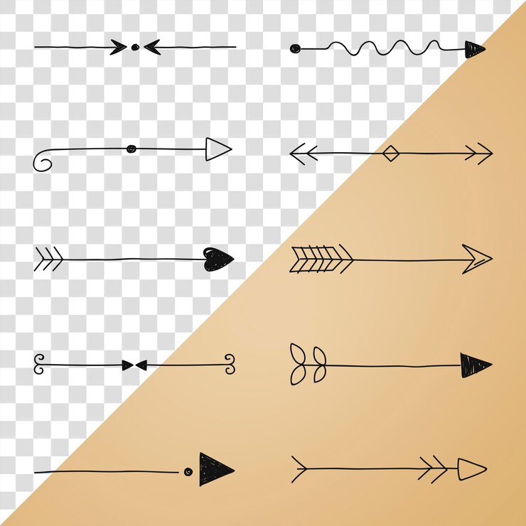 PSD pfeilteiler png-clipart-doodle-stil-set