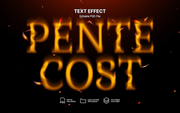 Pfingsttags-Text-Effekt