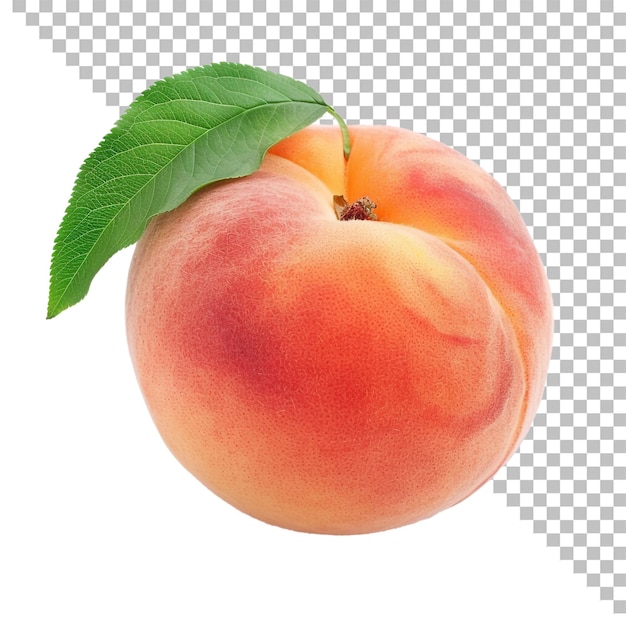 Pfirsich auf durchsichtigem Hintergrund