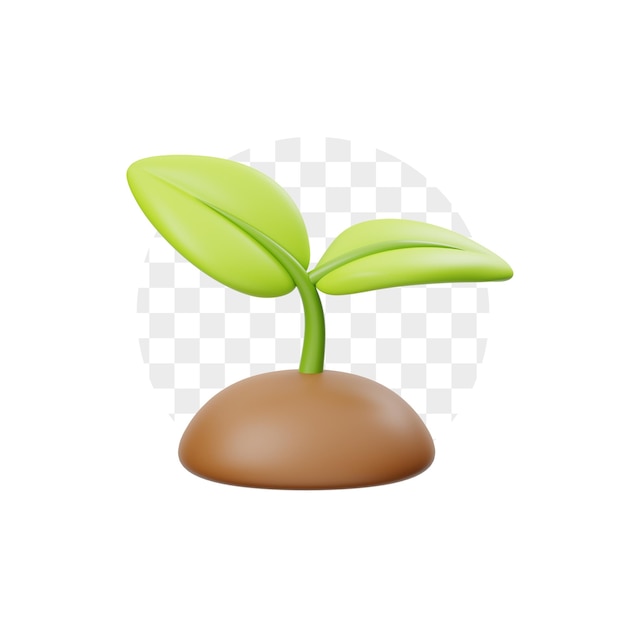 Pflanze 3D Icon Premium Psd