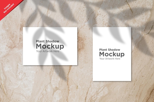 Pflanzenschatten über Sheet Mockup Design