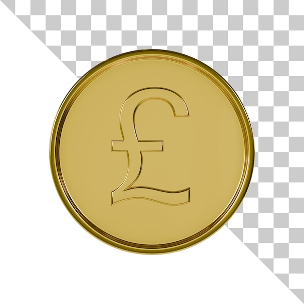 PSD pfund sterling goldmünze 3d-symbol