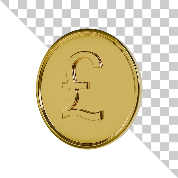 PSD pfund sterling goldmünze 3d-symbol