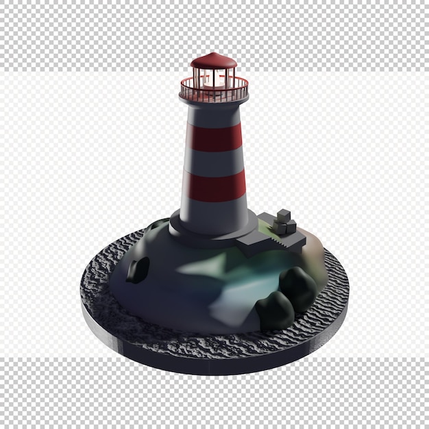 PSD le phare 3d mercusuar