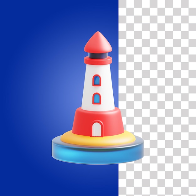 Un Phare Sur Fond Bleu