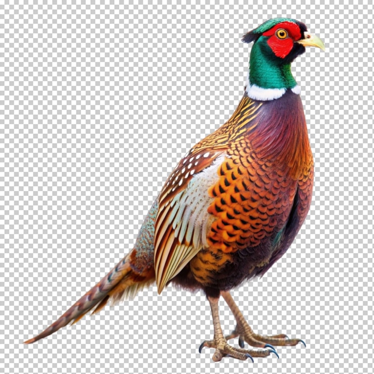 PSD pheasant face on transperent background