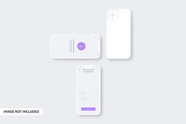 Phone 12 Clay Mockup App Mockup App UI Mockup