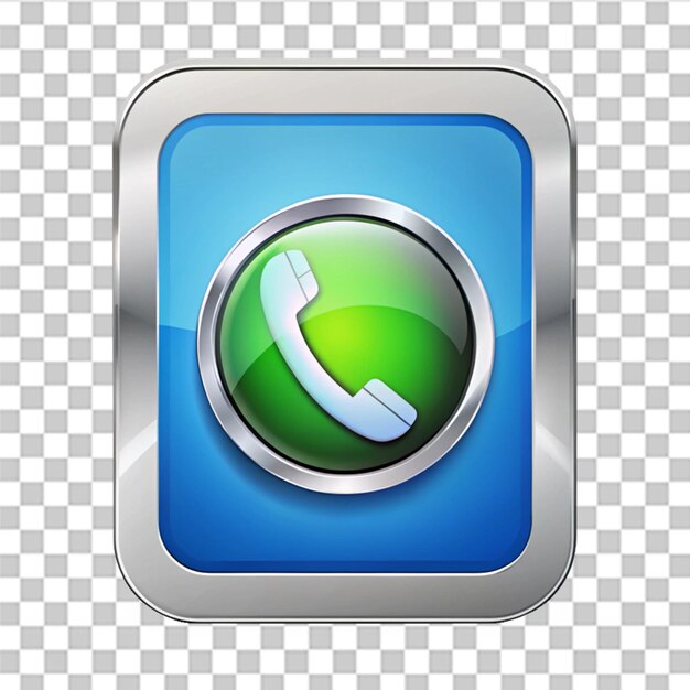 Phone call contact voice communication button web application design isolated on transparent background